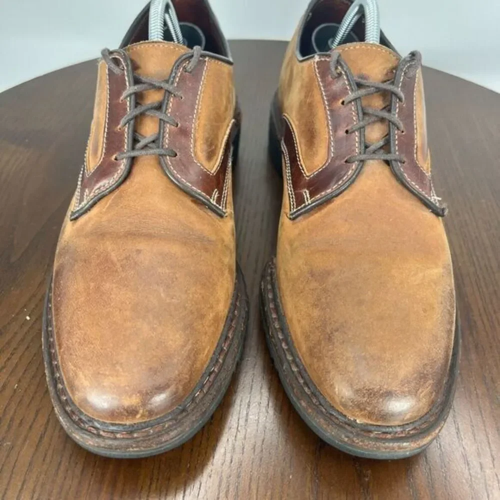 Allen Edmonds Berkshire Shoes Men's 7.5D Brown Leather Distressed Oxford‎ Dress